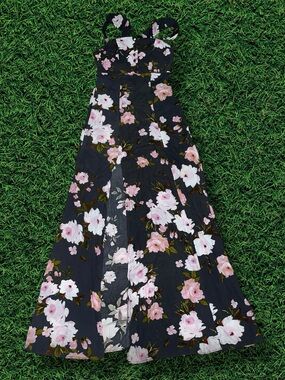 halter neck maxi summer dress HEYCHIC Zaniyah Brown White Polka Dot Halter Neck Maxi Dress, AU 8